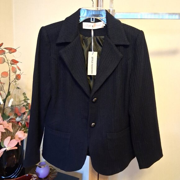 NWT Comfy Lined Navy Blue Blazer Jacket Spring Fall Winter Jackets Tag Size S - Picture 9 of 11